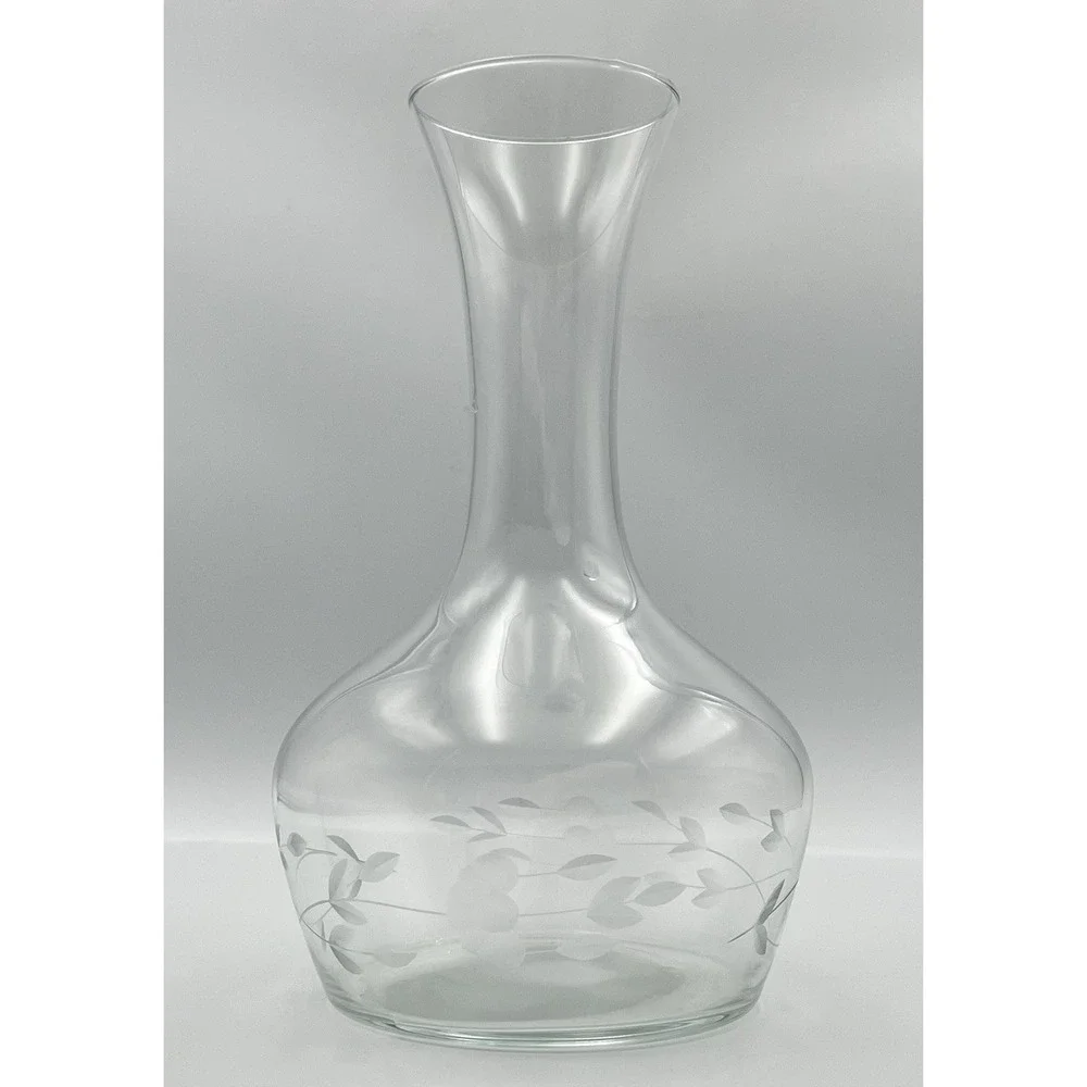 Princess House Heritage Etched Glass Carafe 8.5